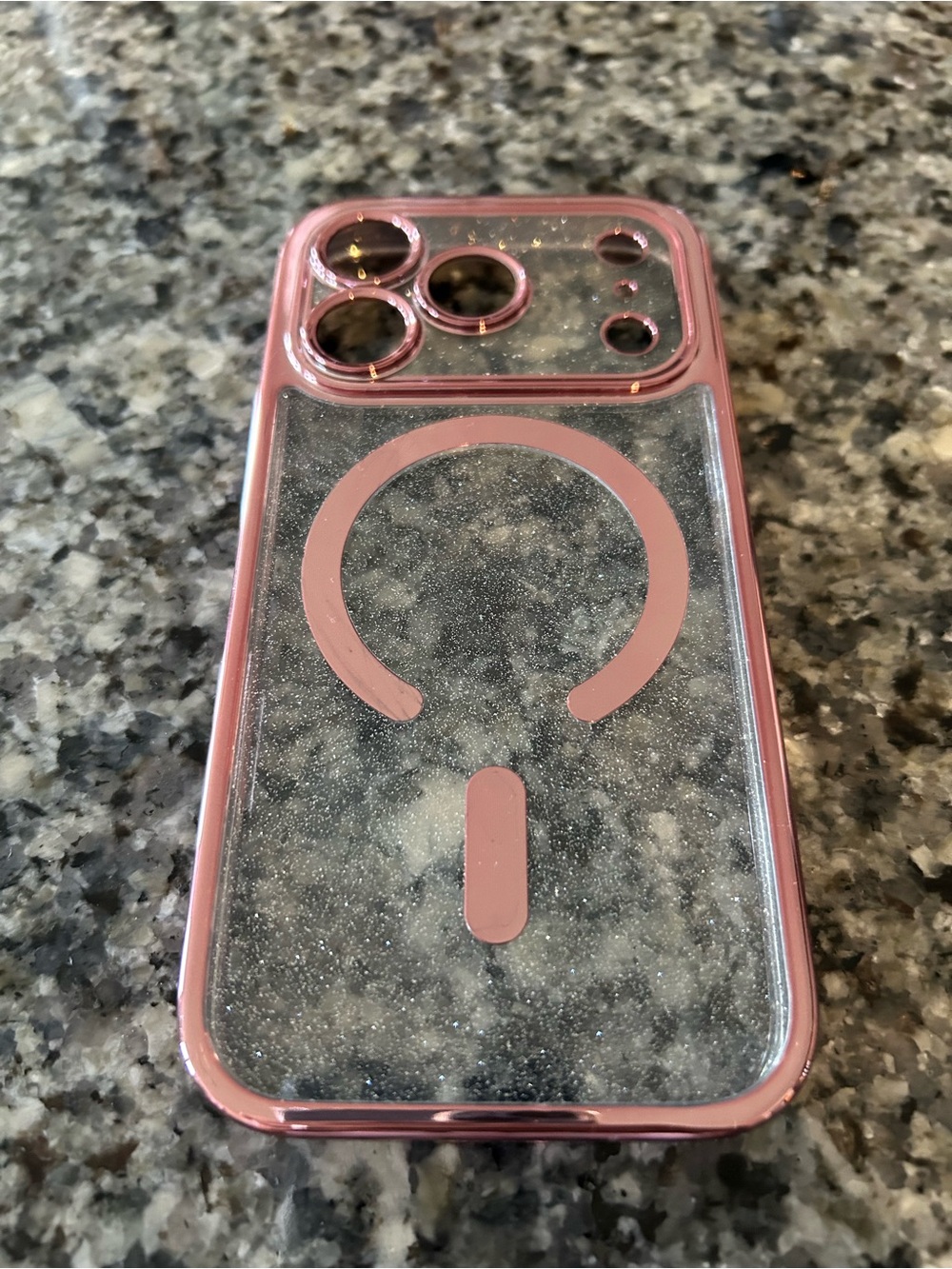 Clear MagSafe-Compatible iPhone 17 Pro Case with Pink Trim